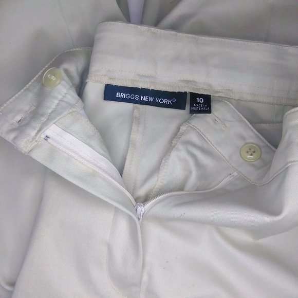 [NWT] BRIGGS NEW YORK tummy control tan capris - Picture 5 of 8